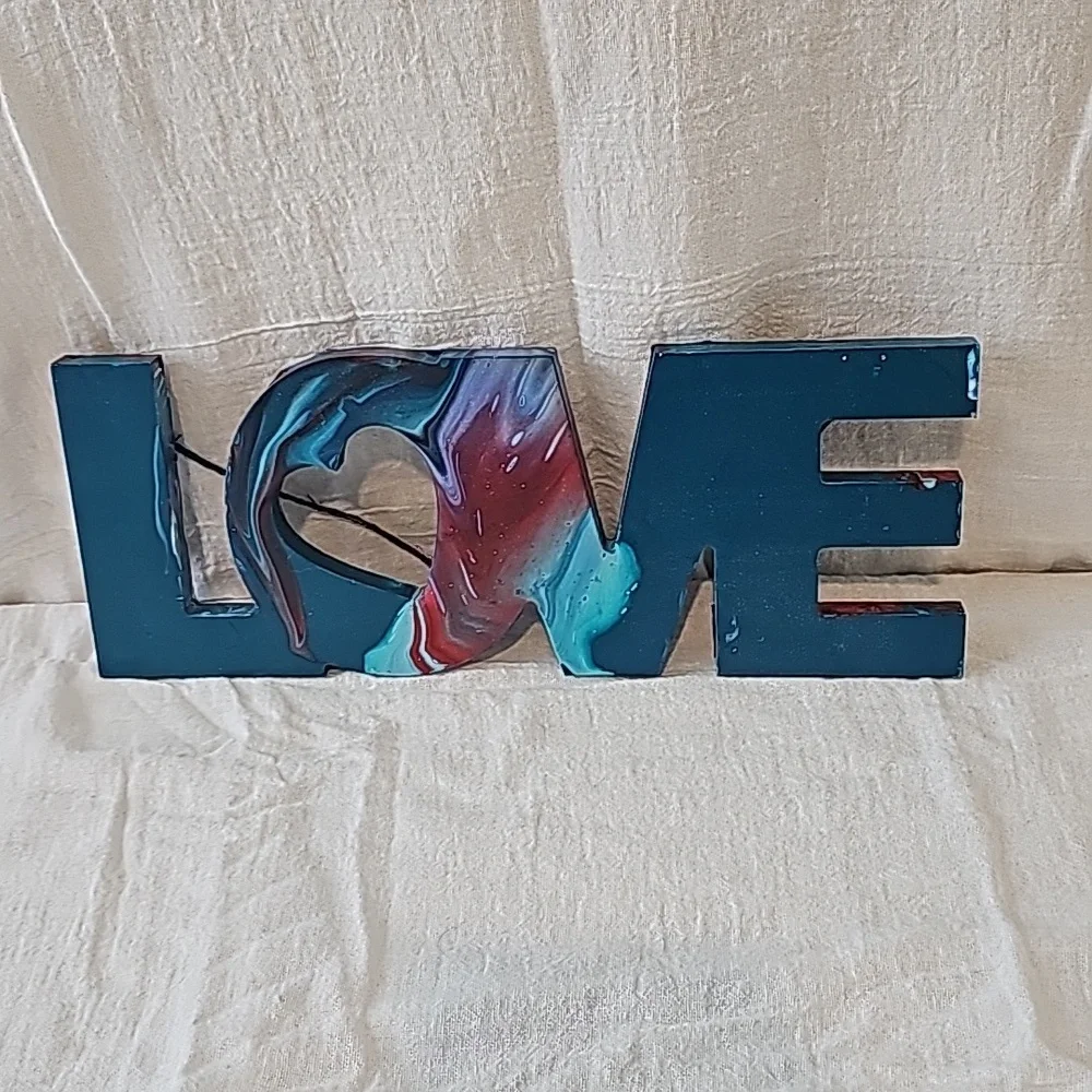 Love on Wood 12x5.5 Handmade. Inspirational